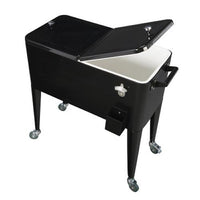 Retro Cooler 73L Rolling Cooler RTO73-LEG Black Rolling Retro IMAGE 1