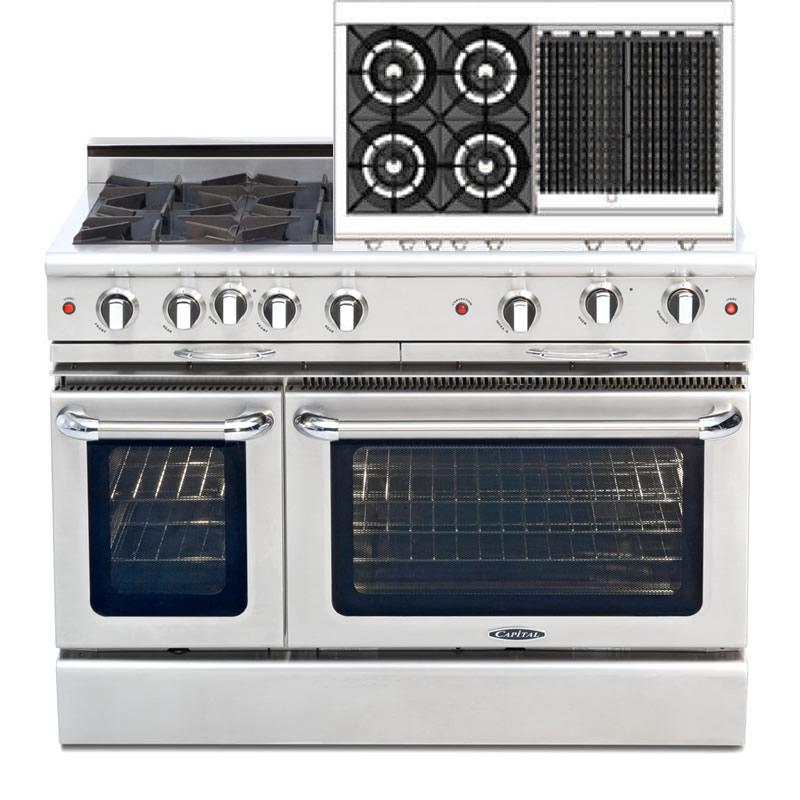 Capital 48-inch Freestanding Gas Range CGSR484BB-L IMAGE 1