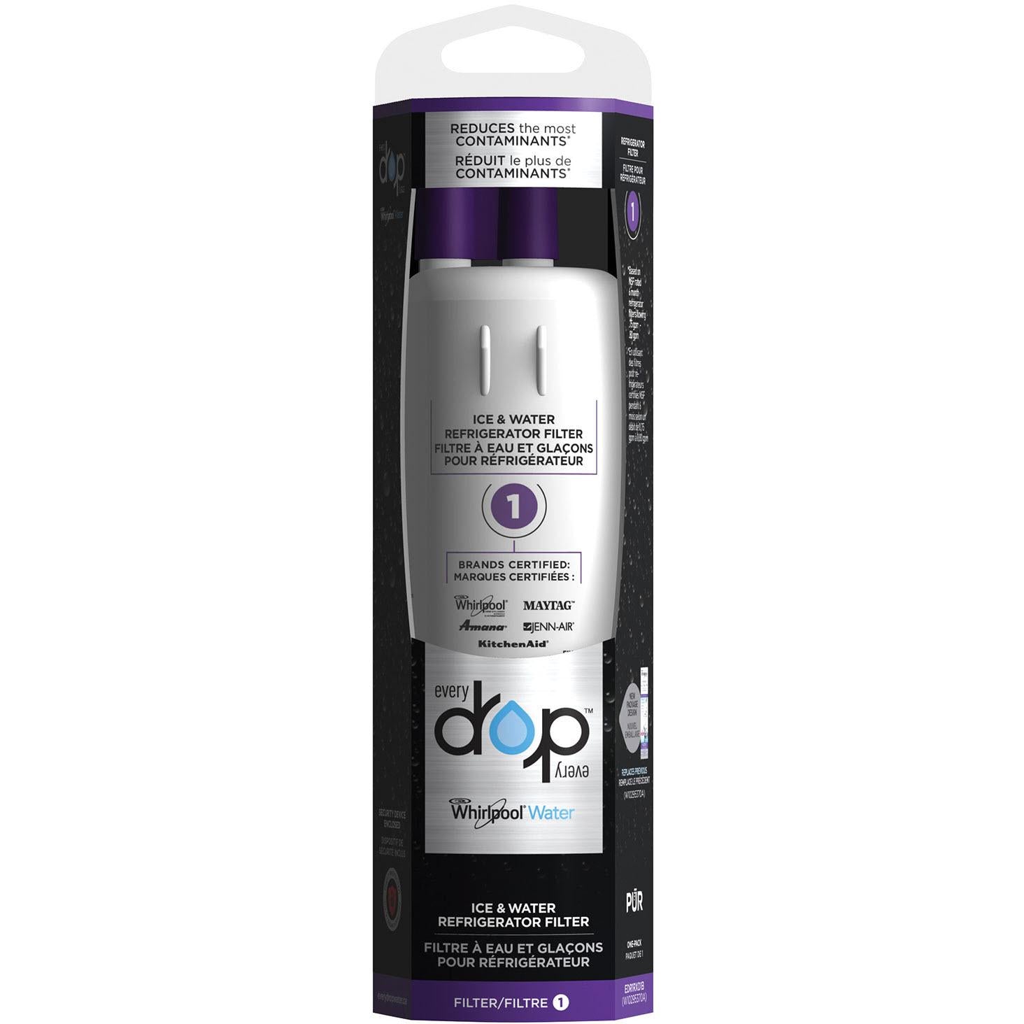 Every Drop Ice and Water Refrigerator Filter EDR1RXD1B IMAGE 1