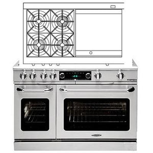 Capital 48-inch Freestanding Dual-Fuel Range COB484GG-L IMAGE 1