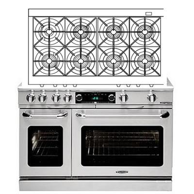 Capital 48-inch Freestanding Dual-Fuel Range CSB488-N IMAGE 1
