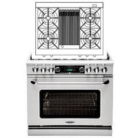 Capital 36-inch Freestanding Dual-Fuel Range COB362B2-N IMAGE 1