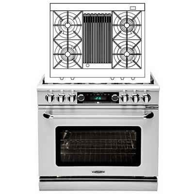 Capital 36-inch Freestanding Dual-Fuel Range COB362B2-N IMAGE 1
