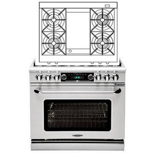 Capital 36-inch Freestanding Dual-Fuel Range COB362G2-L IMAGE 1