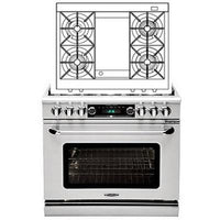 Capital 36-inch Freestanding Dual-Fuel Range CSB362G2-N IMAGE 1
