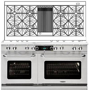 Capital 60-inch Freestanding Dual-Fuel Range COB604B4-N IMAGE 1