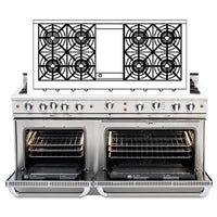 Capital 48-inch Freestanding Gas Range CGSR604G4-N IMAGE 1
