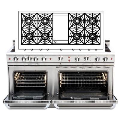 Capital 48-inch Freestanding Gas Range CGSR604G4-N IMAGE 1