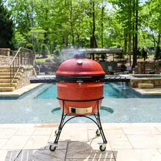 Kamado Joe 24-inch Big Joe II Red Grill with Cart BJ24RHC IMAGE 16