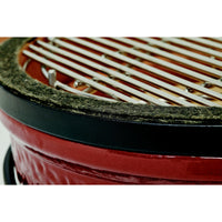 Kamado Joe 16-inch Grill Joe Jr. Red with Cast Iron Stand KJ13RH IMAGE 3