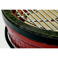 Kamado Joe 16-inch Grill Joe Jr. Red with Cast Iron Stand KJ13RH IMAGE 6