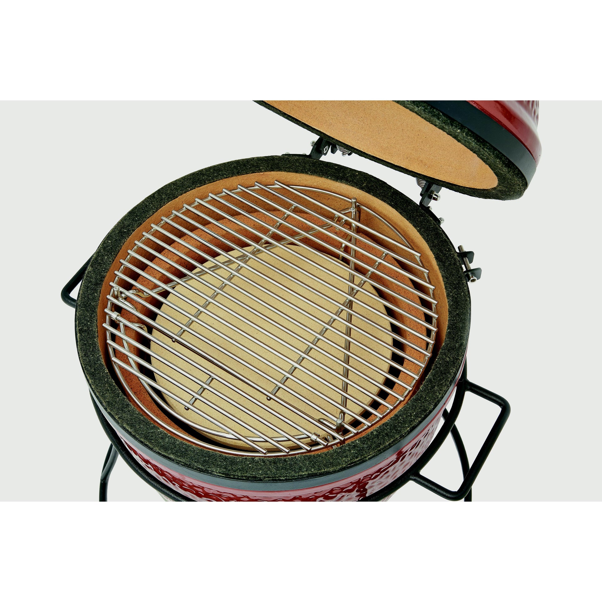 Kamado Joe 16-inch Grill Joe Jr. Red with Cast Iron Stand KJ13RH IMAGE 8