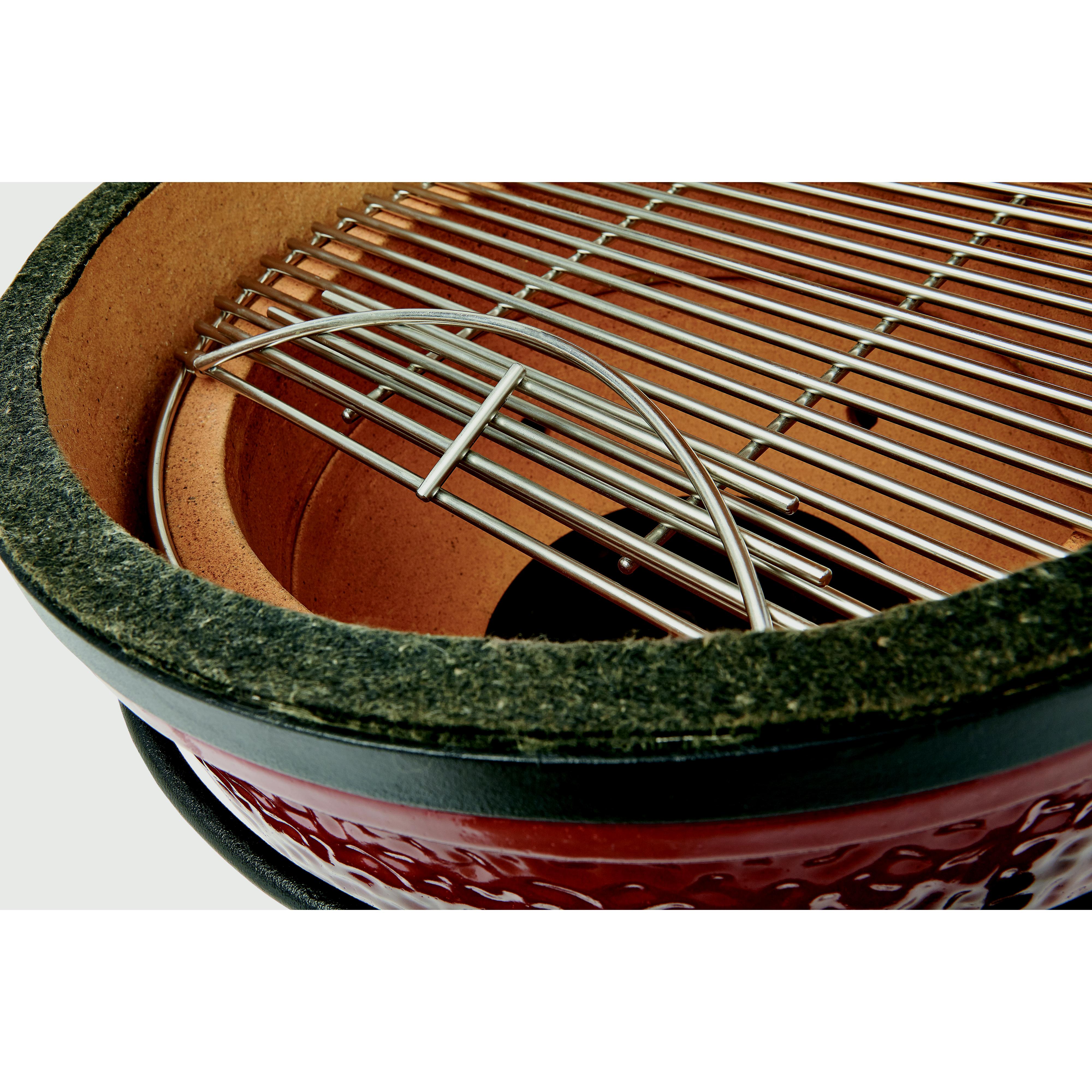 Kamado Joe 16-inch Grill Joe Jr. Red with Cast Iron Stand KJ13RH IMAGE 9