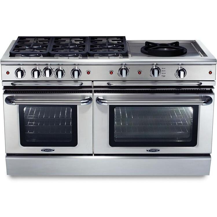 Capital 60-inch Freestanding Gas Range GSCR606W-L IMAGE 1