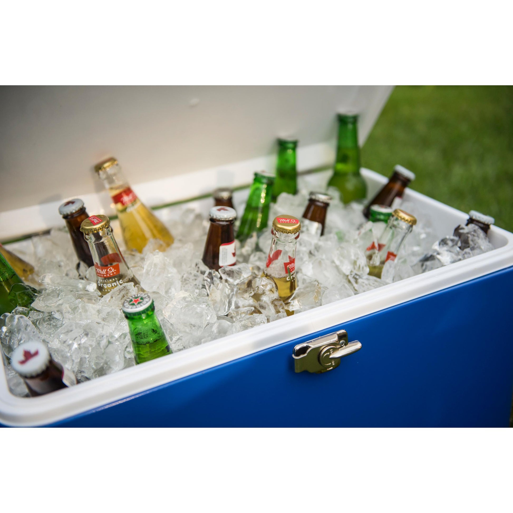 Retro Cooler 54L Camper Cooler RTO54 Blue Retro Camper IMAGE 3