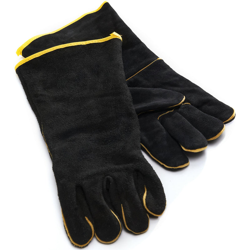 Grill Pro Black Leather BBQ Gloves 00528 IMAGE 1