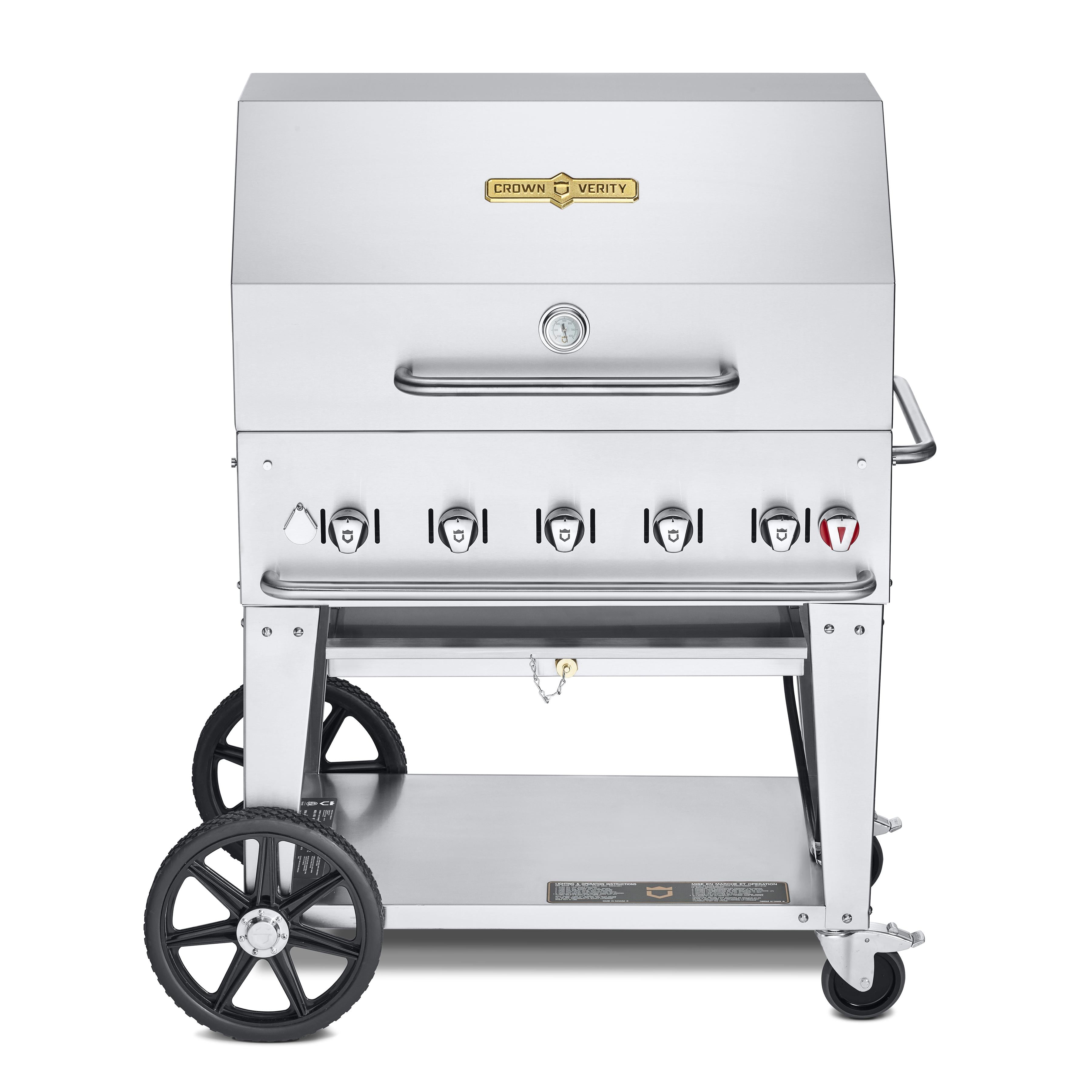 Crown Verity Mobile Gas Grill with Dome Package CV-MCB-36RDP-NG IMAGE 1