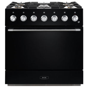 AGA 36-inch Mercury Dual Fuel Range with True European Twin Fan Convection AMC36DFBLK IMAGE 1