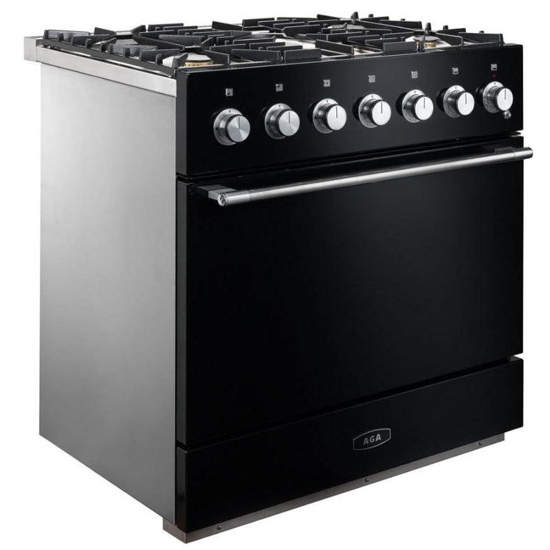 AGA 36-inch Mercury Dual Fuel Range with True European Twin Fan Convection AMC36DFBLK IMAGE 3