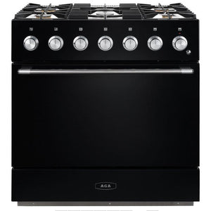 AGA 36-inch Mercury Dual Fuel Range with True European Twin Fan Convection AMC36DFMBL IMAGE 1