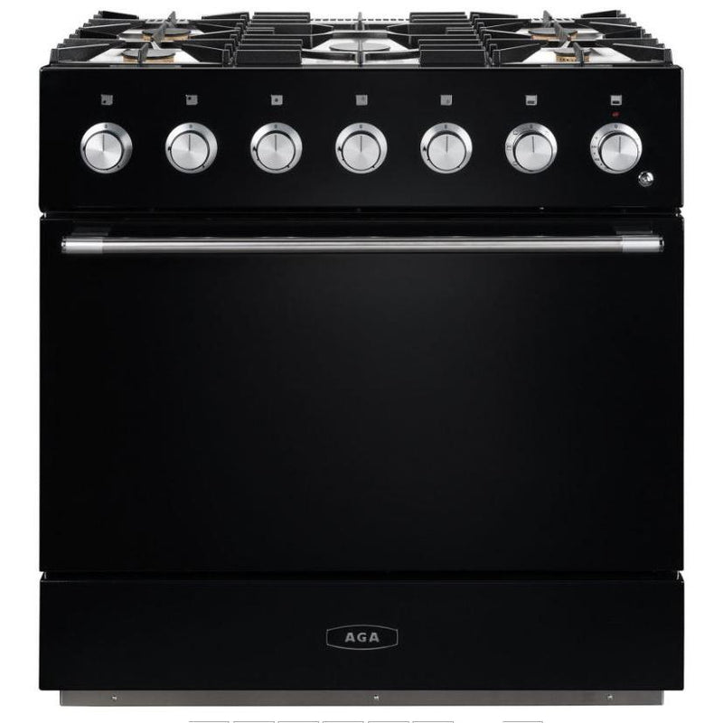 AGA 36-inch Mercury Dual Fuel Range with True European Twin Fan Convection AMC36DFMBL IMAGE 1