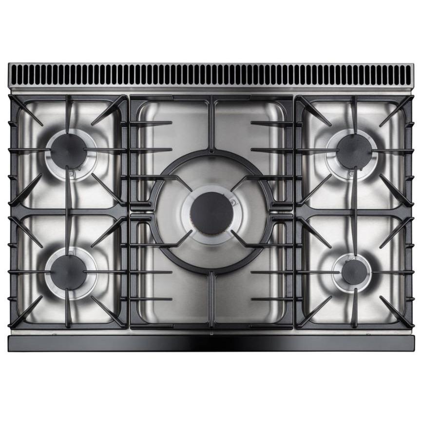 AGA 36-inch Mercury Dual Fuel Range with True European Twin Fan Convection AMC36DFSS IMAGE 2