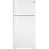 GE 28-inch, 15.6 cu.ft. Freestanding Top-Freezer Refrigerator with ClimateKeeper™ GTE16DTNRWW IMAGE 1