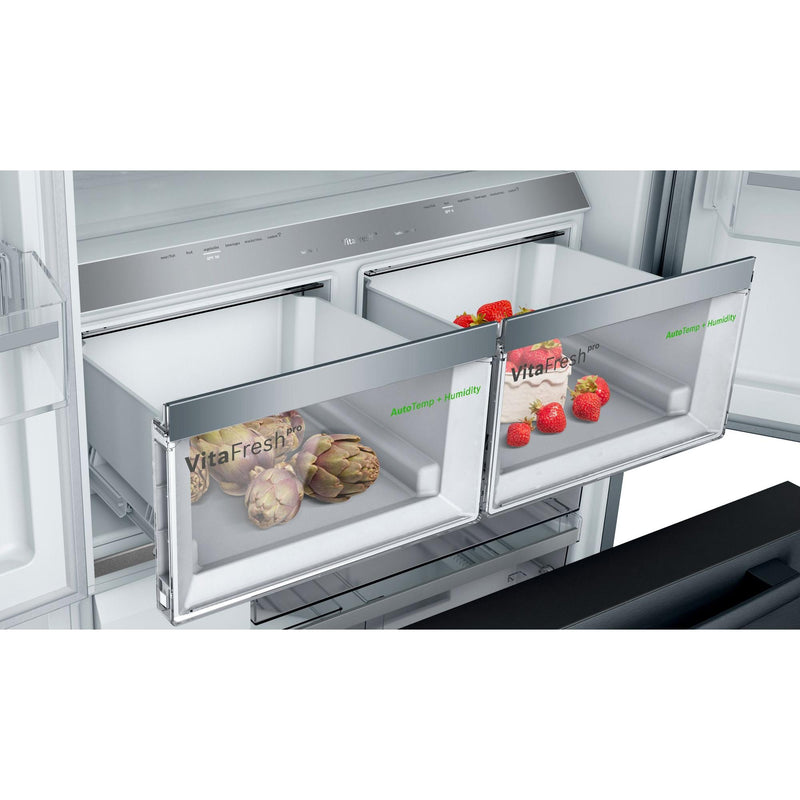 Bosch 36-inch, 21 cu.ft. Counter-Depth French 3-Door Refrigerator with VitaFreshPro™ Drawer B36CT80SNBSP IMAGE 3