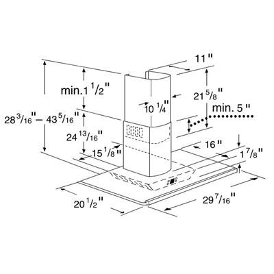 Bosch 30-inch Wall Hood DKE9605PUC IMAGE 2