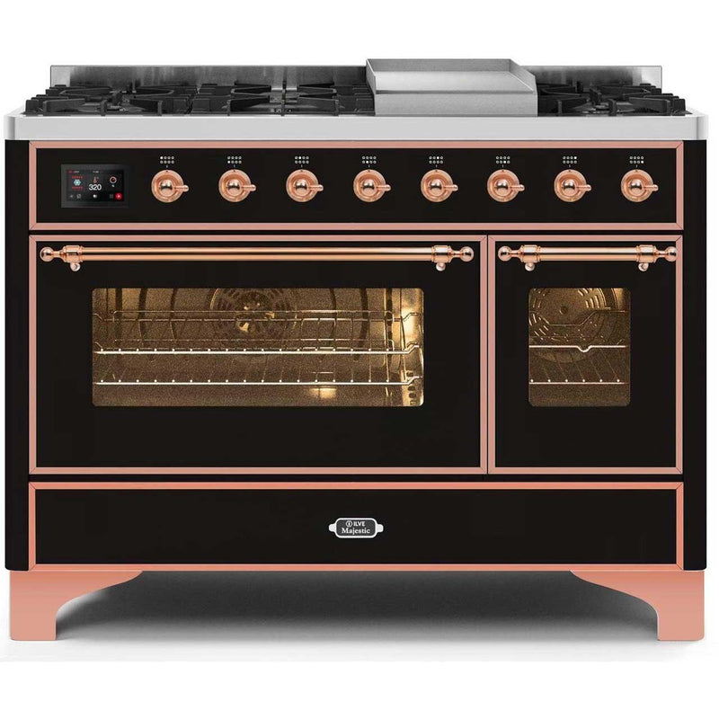 iLVE 48-inch Freestanding Dual Fuel Range with European Convection Technology UM12FDNS3BKP-NG IMAGE 1