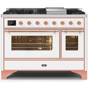 iLVE 48-inch Freestanding Dual Fuel Range with European Convection Technology UM12FDNS3WHP-NG IMAGE 1