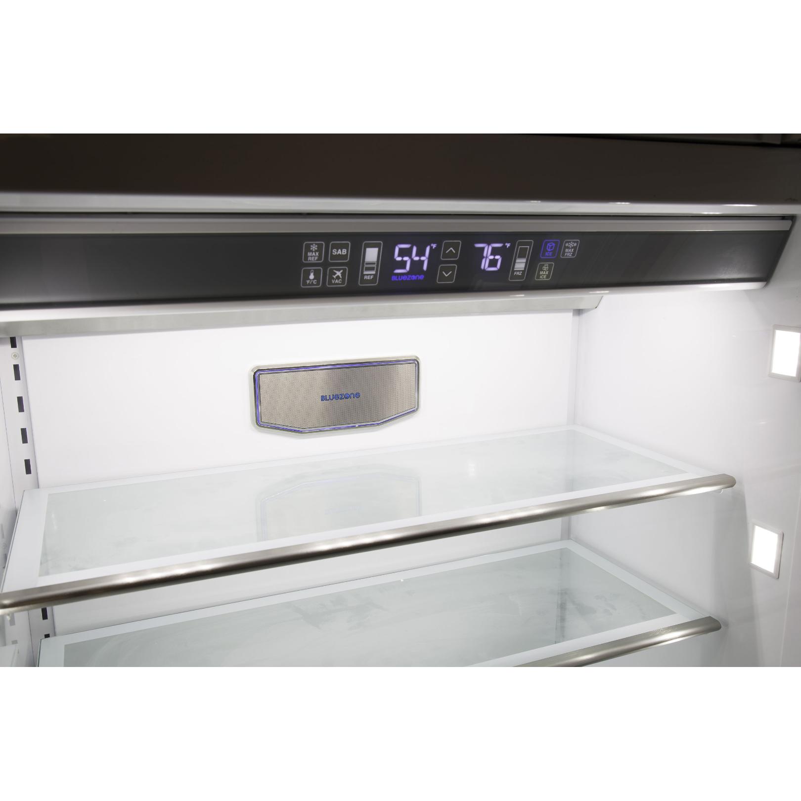 Viking 36-inch, 19.95 cu.ft. Built-in Bottom Freezer with BlueZone® Fresh Preservation Technology VBI7360WRWH IMAGE 5