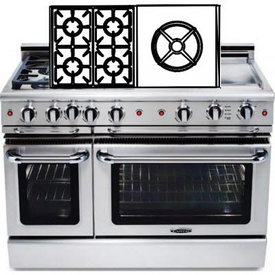 Capital 48-inch Freestanding Gas Range GSCR484W-L IMAGE 1