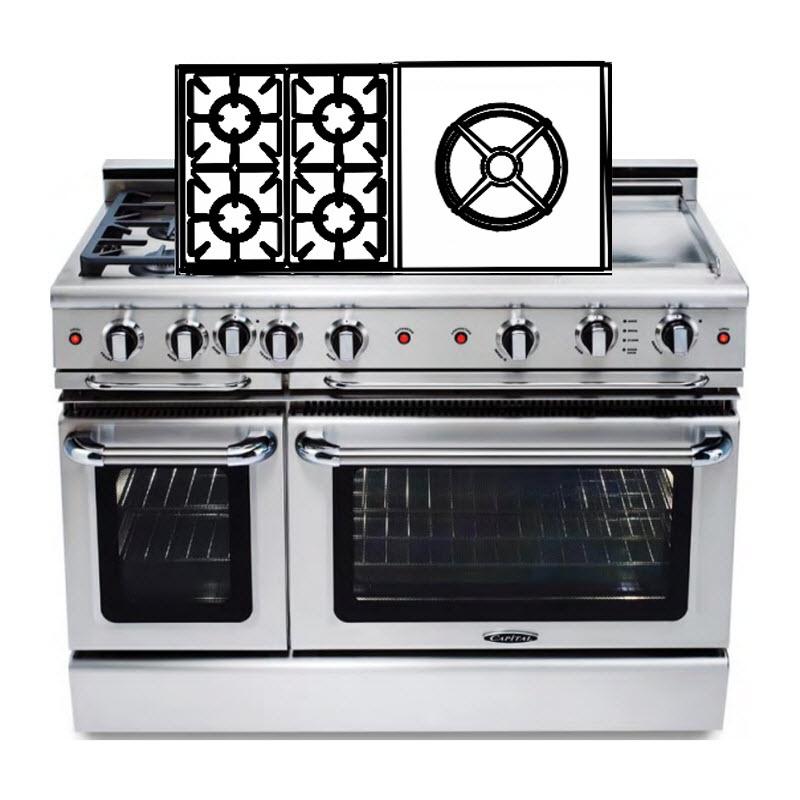 Capital 48-inch Freestanding Gas Range GSCR484W-L IMAGE 4