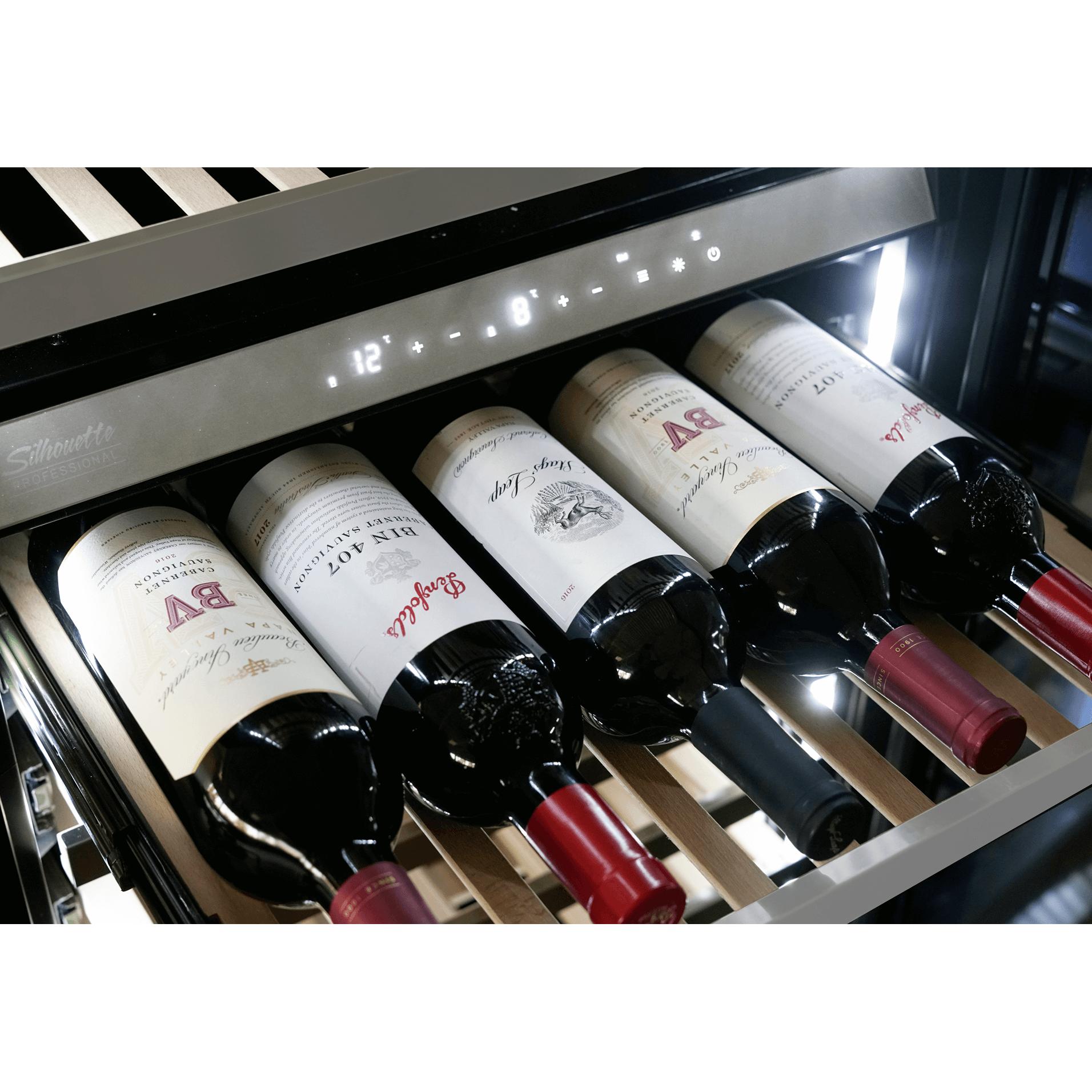 Silhouette 129-Bottle Professional Series Wine Cellar with Two Zones SPRWC140D1SS IMAGE 10