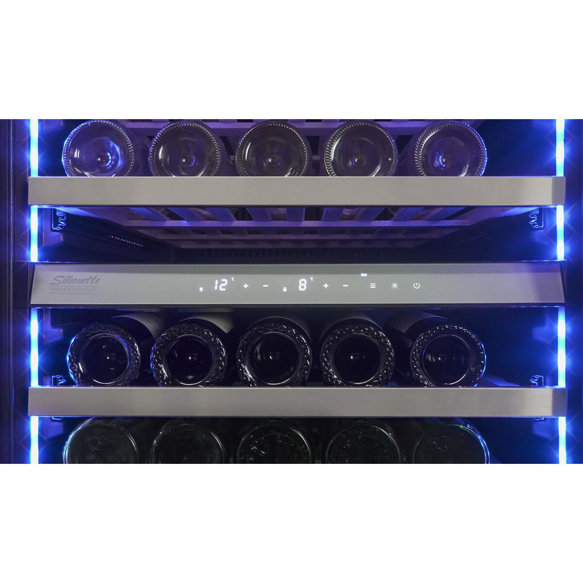 Silhouette 129-Bottle Professional Series Wine Cellar with Two Zones SPRWC140D1SS IMAGE 5