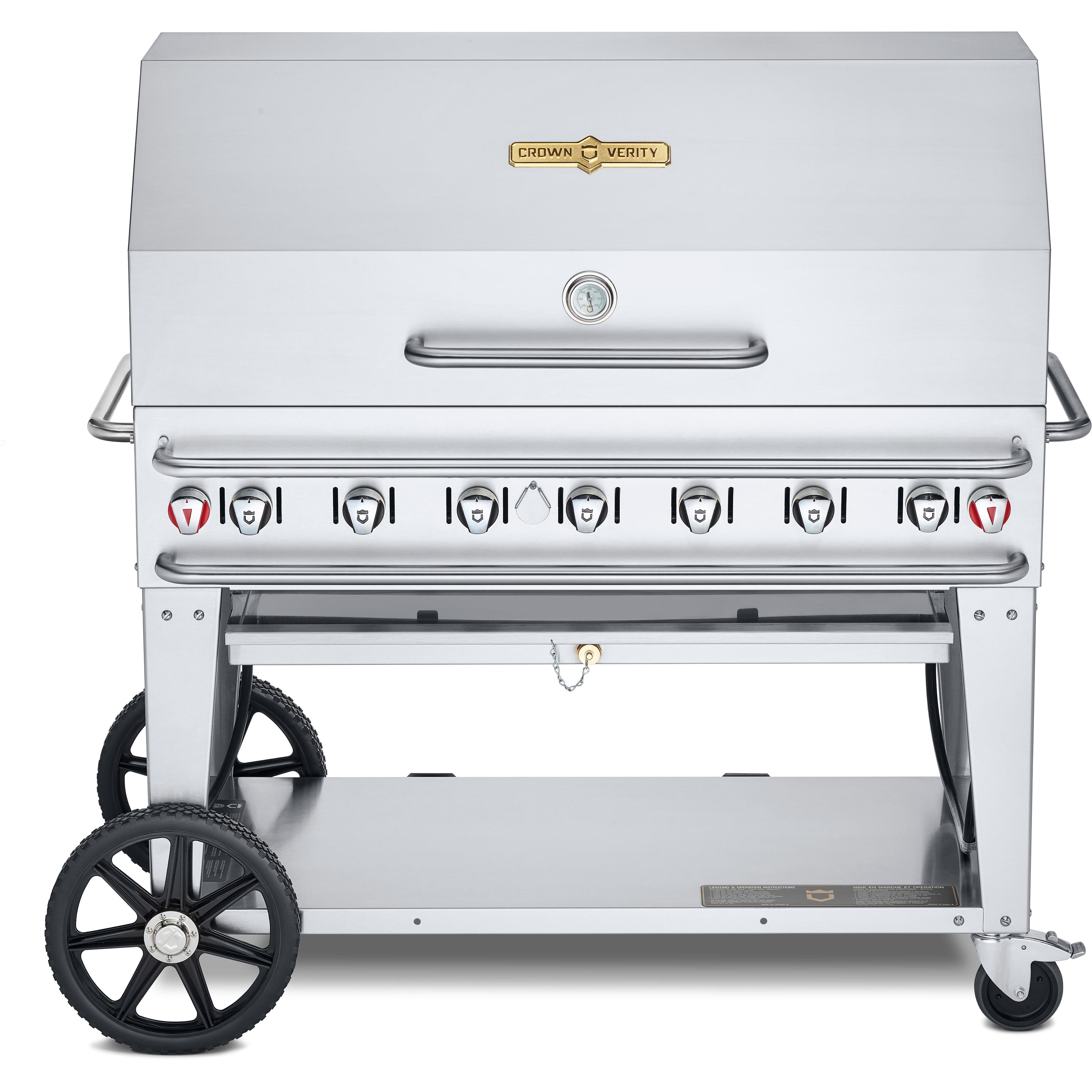 Crown Verity 48in Rental Gas Grill with Dome Package - 50/100lb Tanks Only CV-RCB-48RDP-SI50/100 IMAGE 1