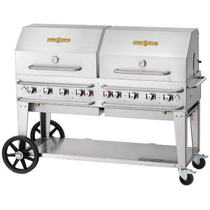 Crown Verity 60in Rental Gas Grill with 1x Dome Package - Bulk Tanks Only CV-RCB-60-1RDP-SI-BULK IMAGE 1