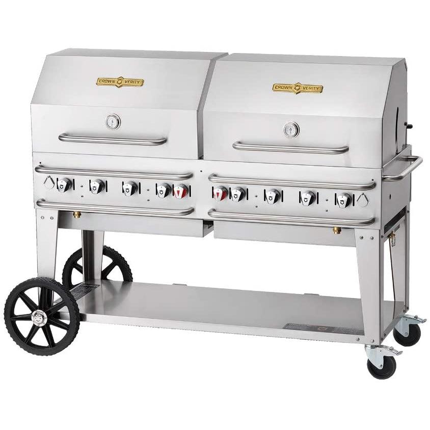 Crown Verity Rental Gas Grill with 2x Dome Package - Bulk Tanks Only CV-RCB-60RDP-SI-BULK IMAGE 1