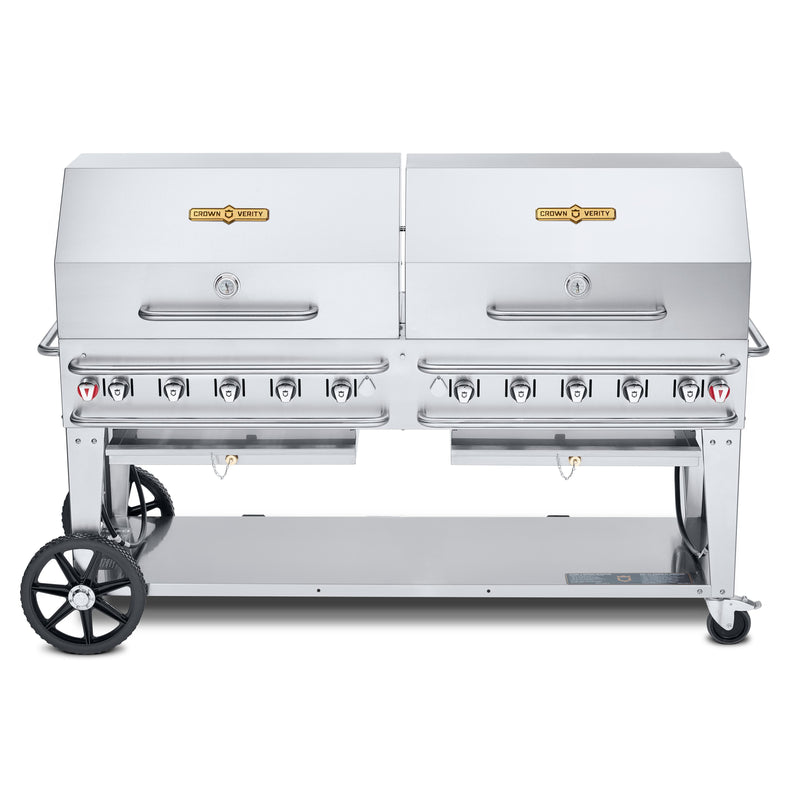 Crown Verity Rental Gas Grill with 2x Dome Package - 50/100lb Tanks Only CV-RCB-72RDP-SI50/100 IMAGE 1