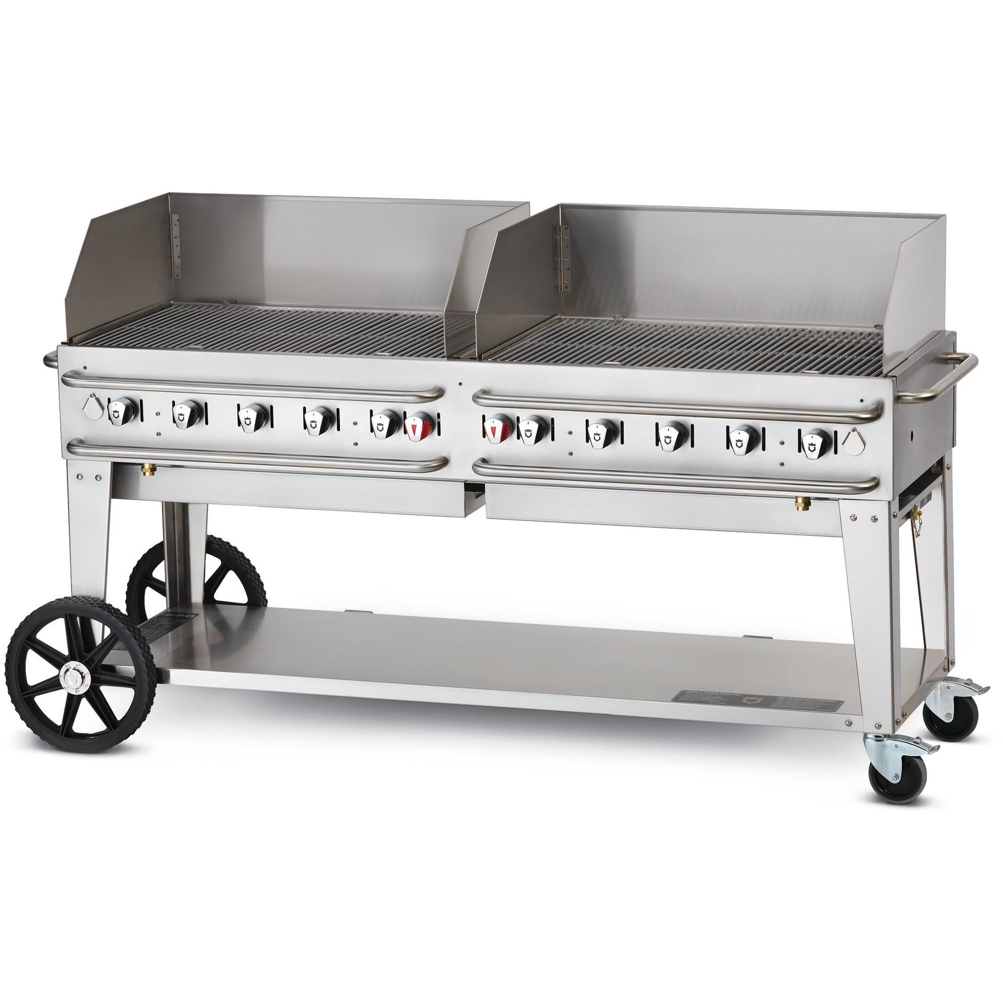 Crown Verity Rental Gas Grill with Windguard Package - Bulk Tanks Only CV-RCB72-WGP-SI-BULK IMAGE 1