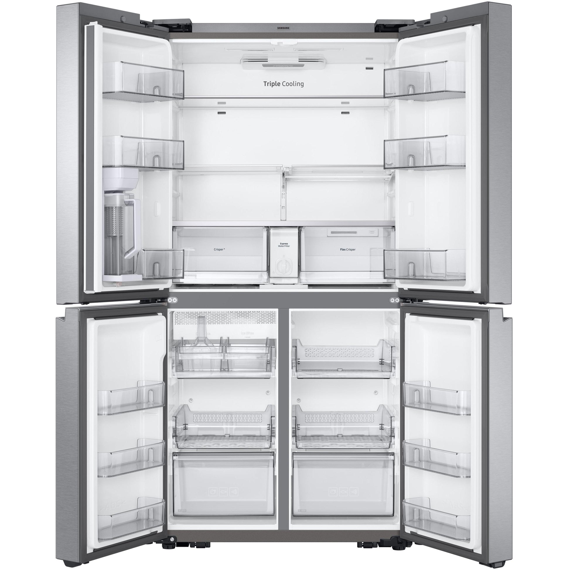 Samsung 23 cu.ft. Counter-Depth French 4-Door Refrigerator with Beverage Center RF23A9671SR/AC IMAGE 3
