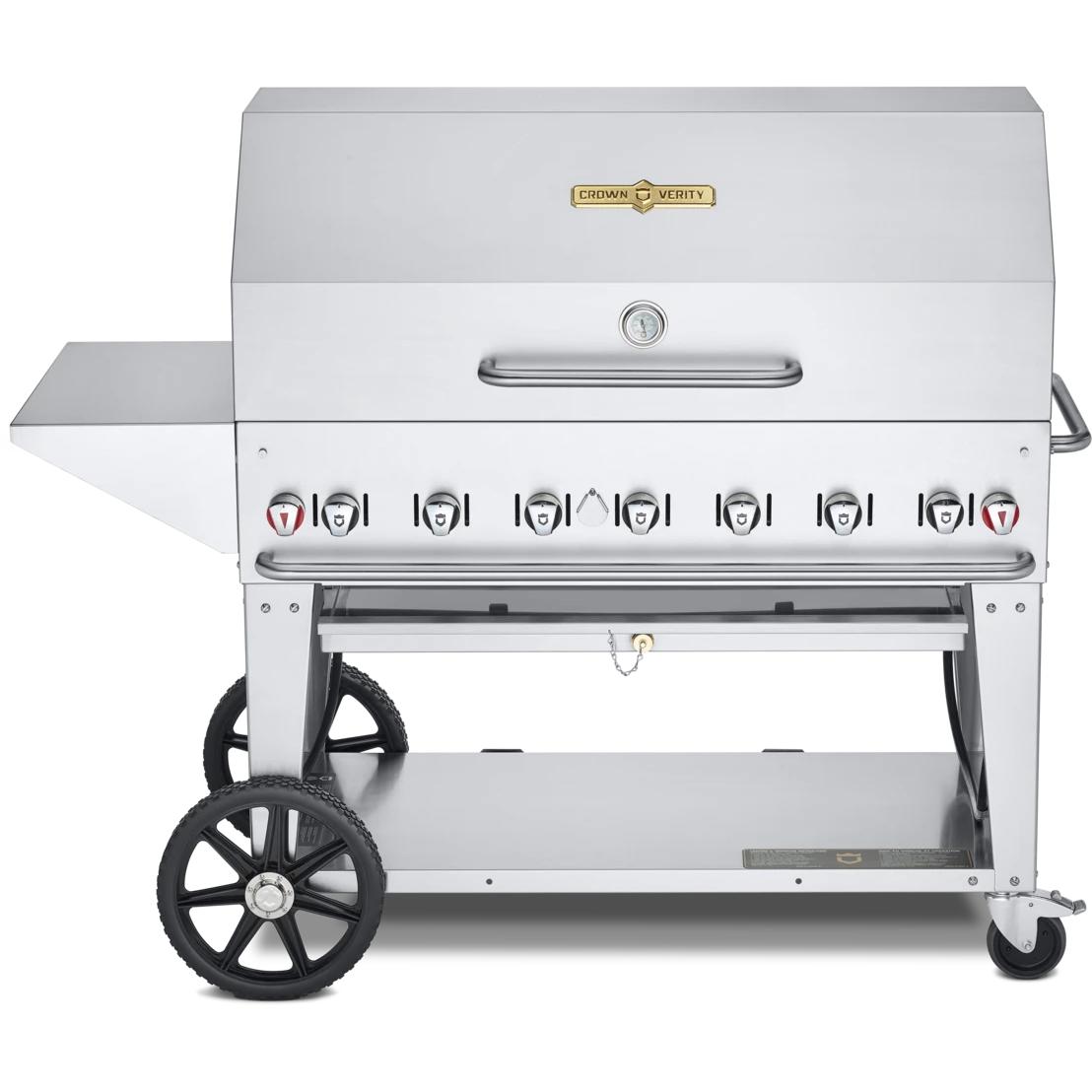 Crown Verity 48in Mobile Gas Grill Package - 50/100lb Tanks Only CV-MCB-48-SI 50/100-PKG IMAGE 1