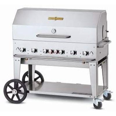 Crown Verity 48in Mobile Gas Grill with Dome Package - Bulk Tanks Only CV-MCB-48-SI BULK-RDP IMAGE 1