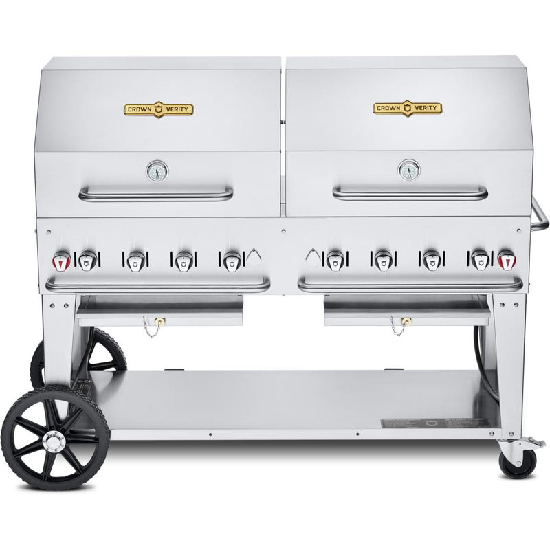 Crown Verity Mobile Gas Grill with 2x Dome Package - 50/100lb Tanks Only CV-MCB-60-SI50/100-RDP IMAGE 1