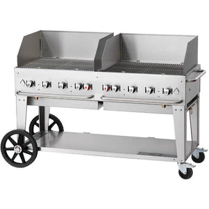 Crown Verity Mobile Gas Grill with Windguard Package - 50/100lb Tanks Only CV-MCB-60-SI50/100-WGP IMAGE 1