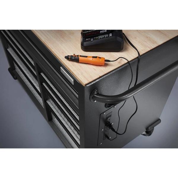 Gladiator Garageworks Premier 41-inch 9-drawer mobile tool workbench with solid wood top GAMT41HWJG IMAGE 4