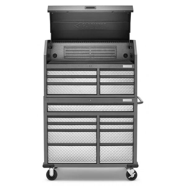 Gladiator Garageworks Premier 41-inch 15-drawer mobile tool chest combo GATC4115JG IMAGE 2