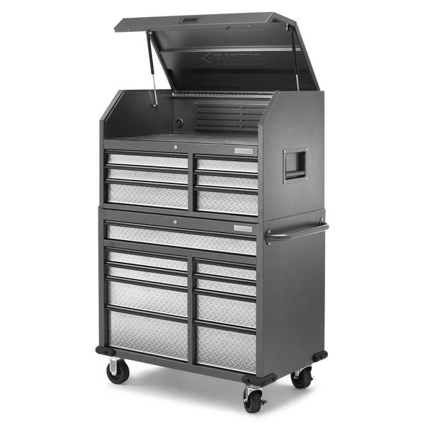 Gladiator Garageworks Premier 41-inch 15-drawer mobile tool chest combo GATC4115JG IMAGE 3