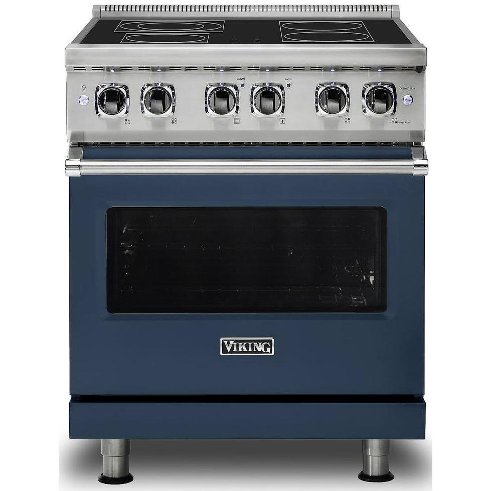 Viking 30-inch Freestanding Electric Range with SoftLit™ LED Lights CVER5301-4BSB IMAGE 1